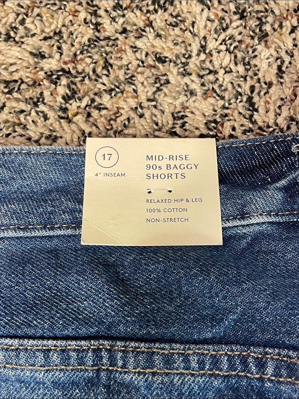 Denim High-Rise Frayed Hem Shorts - Blue Plus Size 17 Universal Thread | NWT - Picture 4 of 6